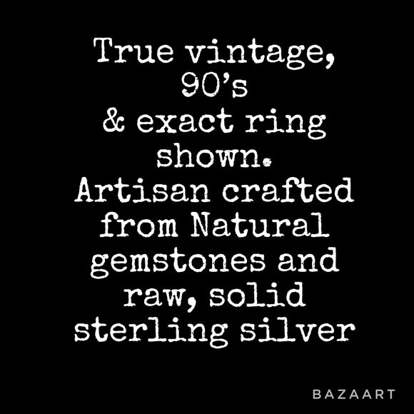 Vintage Citrine split shank artisan crafted ring in Sterling silver - Picture 7 of 7